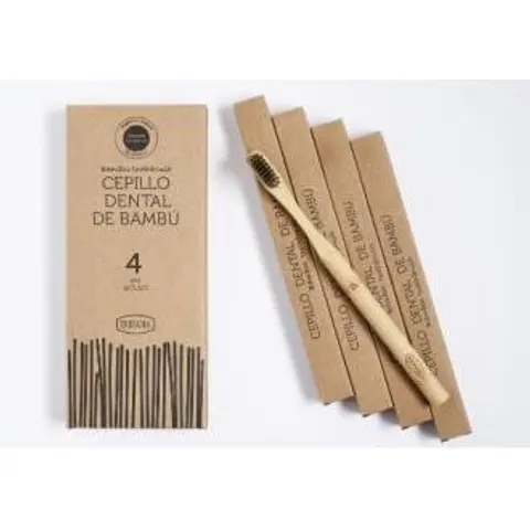 Irisana Cepillo Dental Bambú 4 uds – imagen 1
