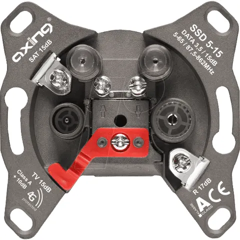 AXING SSD 5-15 - SAT multimedia antenna wall outlet – image 1