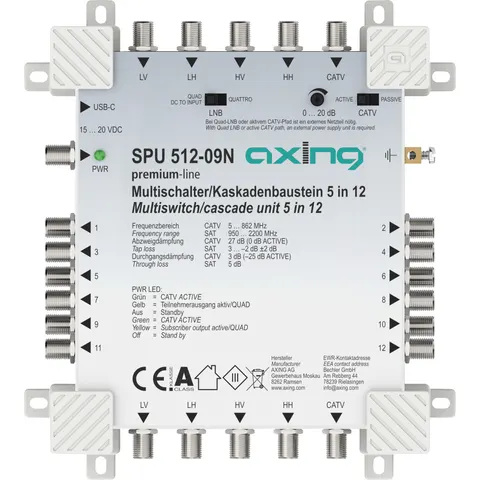 AXING SAT SPU512-09N - Multi-switch, 5/12, premium-line – image 1
