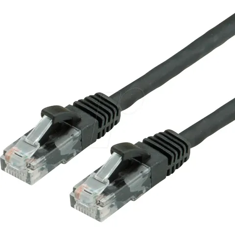 VALUE Patchkabel Cat.6A (Class EA) UTP, schwarz, 0,5 m – Bild 1