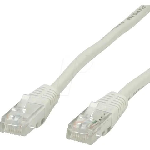 VALUE UTP Cat.5e (Class D) patchkabel, grijs, 0,5 m – afbeelding 1