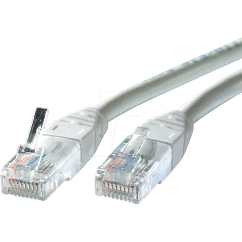 ROLINE patchkabel Cat.5e (Klasse D) UTP, PoE, grijs, 2 m – afbeelding 1