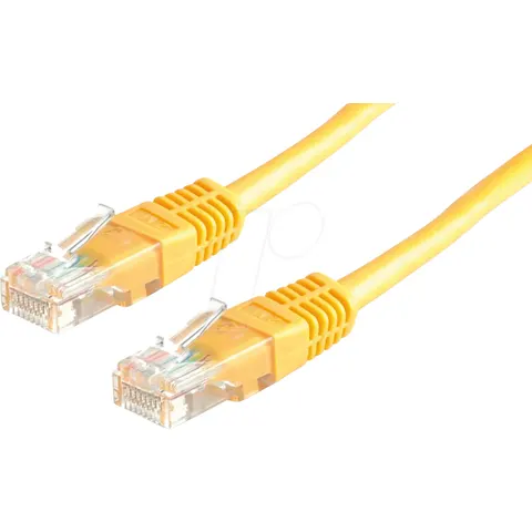 ROLINE patchkabel Cat.5e (Klasse D) UTP, PoE, geel, 5 m – afbeelding 1