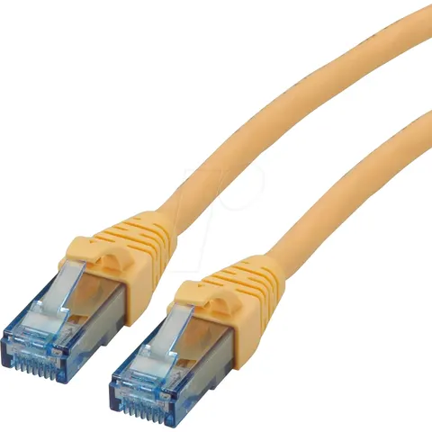 ROLINE Patchkabel Cat.6A UTP, Component Level, LSOH, geel, 0,3 m – afbeelding 1