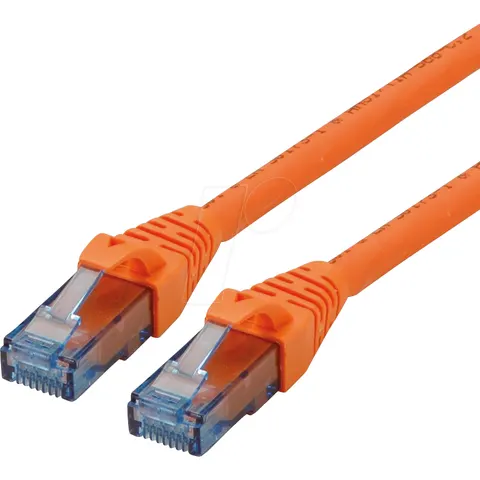 ROLINE Patchkabel Cat.6A UTP, Component Level, LSOH, oranje, 15 m – afbeelding 1