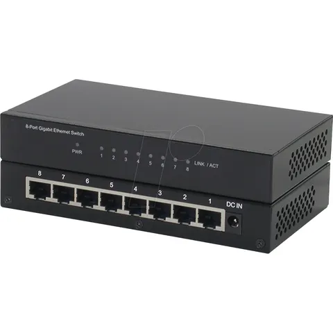 ROLINE 21143521 - Switch, 8-port, Gigabit Ethernet – image 1