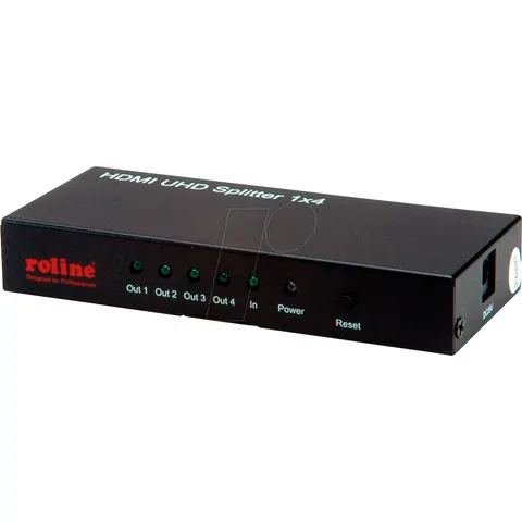 ROLINE 4K HDMI Video-Splitter, 4-voudig – afbeelding 1