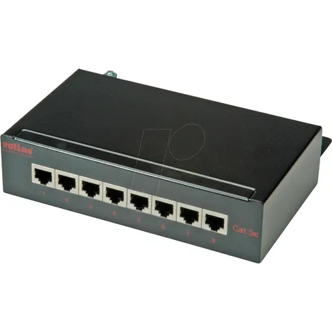 ROLINE 26110310 - Patch panel, 8-port, Cat. 5e, black – image 1