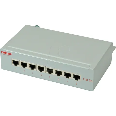 ROLINE 26110304 - Patch panel, 8-port, Cat. 5e, grey – image 1