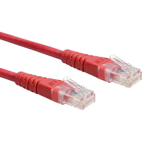 ROLINE Patchkabel Cat.6 UTP (Class E), rood, 1 m – afbeelding 1