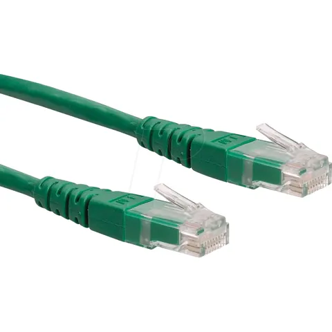ROLINE Patchkabel Cat.6 UTP (Class E), groen, 1 m – afbeelding 1