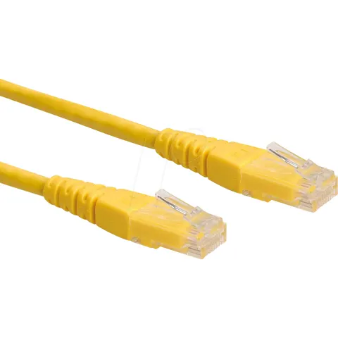 ROLINE Patchkabel Cat.6 UTP (Class E), geel, 2 m – afbeelding 1