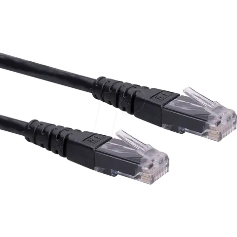 ROLINE Patchkabel Cat.6 UTP (Class E), zwart, 5 m – afbeelding 1
