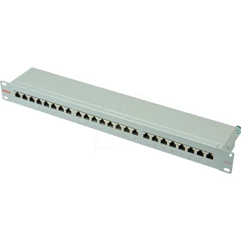 "ROLINE 26110351 - 19"" patch panel, 1 U, 24-port, Cat. 6, grey" – image 1