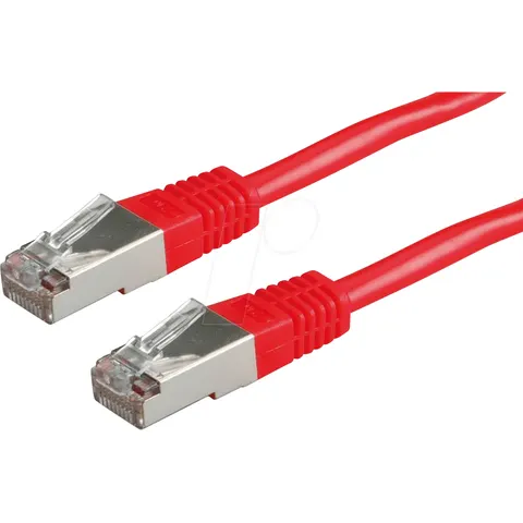 ROLINE patchkabel Cat.5e (Klasse D) SF/UTP, rood, 3 m – afbeelding 1