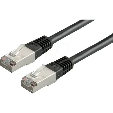ROLINE patchkabel Cat.5e (Klasse D) SF/UTP, zwart, 2 m – afbeelding 1