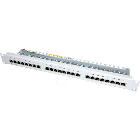 "VALUE 26990329 - 19"" patch panel, 1 U, 24-port, Cat. 5e, grey" – image 1
