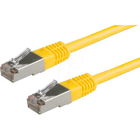 VALUE Patchkabel Cat.6 (Class E) S/FTP (PiMF), geel, 0,5 m – afbeelding 1