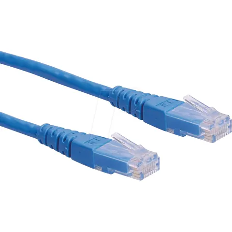 ROLINE Patchkabel Cat.6 UTP (Class E), blauw, 1,5 m – afbeelding 1