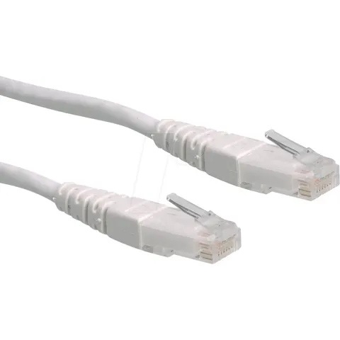 ROLINE Patchkabel Cat.6 UTP (Class E), wit, 1 m – afbeelding 1