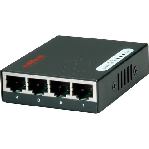 ROLINE Gigabit Ethernet Switch, Pocket, 4-Poorts – afbeelding 1
