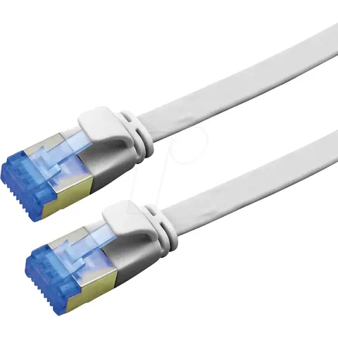 VALUE FTP patchkabel, Cat.6A (Class EA), extra plat, grijs, 2 m – afbeelding 1