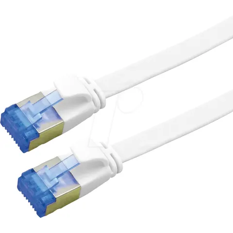 VALUE FTP patchkabel, Cat.6A (Class EA), extra plat, wit, 3 m – afbeelding 1