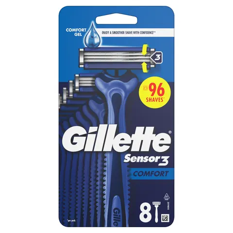 Gillette Sensor3 - wegwerpscheermesjes - comfort 8st – afbeelding 1