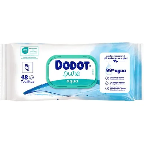 dodot Aqua Toallitas 0% Plastico 48uds – imagen 1