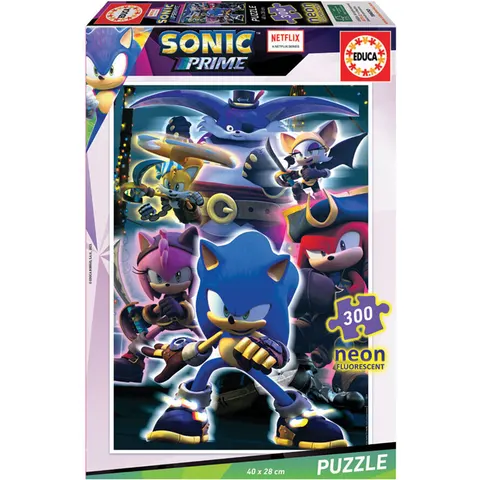 EDUCA - puzzel - 300 stuks - NEON SONIC – afbeelding 1
