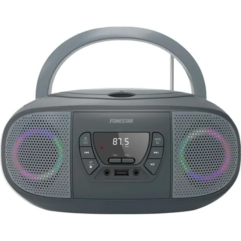 Fonestar Boom-Go-G Gris / Radio Cd Con Efectos Luminosos – imagen 1