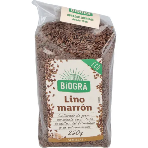 Biogra Semillas de Lino Marrón 250 gr – imagen 1