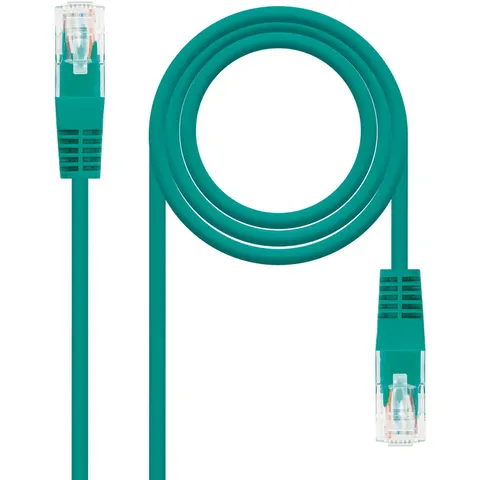 Cable Red RJ45 Cat6e U/UTP Verde (50cm) - Nanocable – imagen 1
