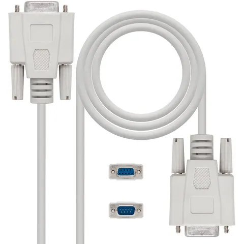 Cable DB9 Macho - DB9 Hembra Módem Nulo (6 mts) - Nanocable – imagen 1