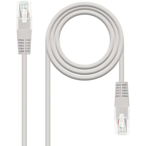 Cable Red RJ45 CAT5e UTP Gris (25cm) - Nanocable – imagen 1