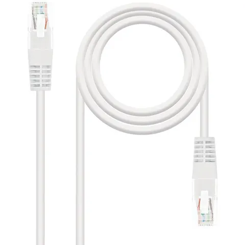 Cable Red RJ45 Cat5e UTP Blanco (5 mts) - Nanocable – imagen 1
