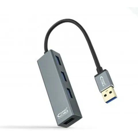 HUB USB 3.0 de 4 Puertos (Gris) - Nanocable – imagen 1