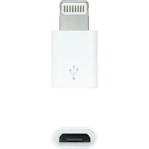Nanocable Adaptador USB Tipo Lightning/M-M-Micro B/F Blanco – imagen 1