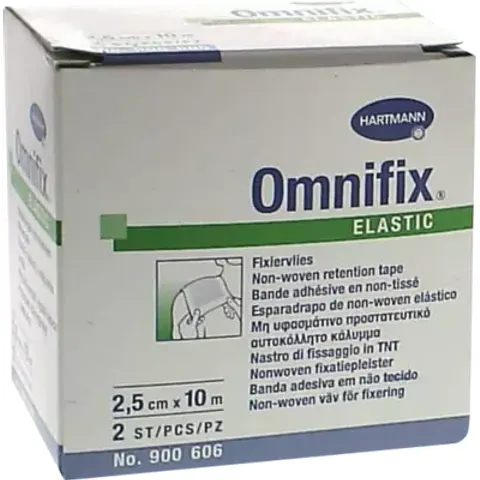 OMNIFIX elastic 2,5 cmx10 m Rolle 2 St Pflaster – Bild 1