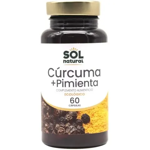 Sol Natural Cúrcuma + Pimienta Negra Bio 60 Caps – imagen 1