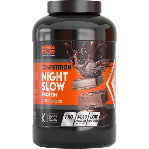 Mega plus night slow protein competition sabor chocolate 1kg – imagen 1
