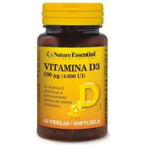 Nature Essential Vitamina D3 4000 Ui 60 Perlas – imagen 1