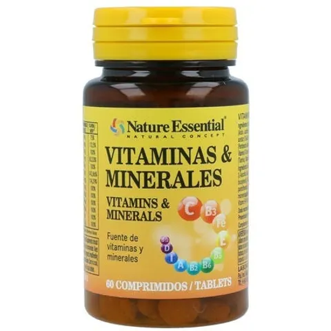 Nature essential vitaminas y minerales 60comp. – imagen 1