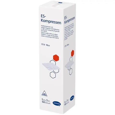 Es-kompressen unsteril 5x5 cm 16fach – Bild 1