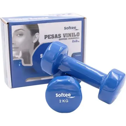 Mancuernas Softee De Vinilo Azul 2 Kg Unisex – imagen 1