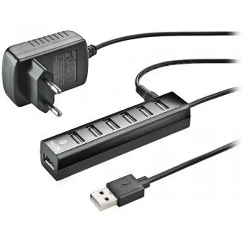 Ngs IHUB7 TINY USB 2.0 480 Mbit/s Negro – imagen 1