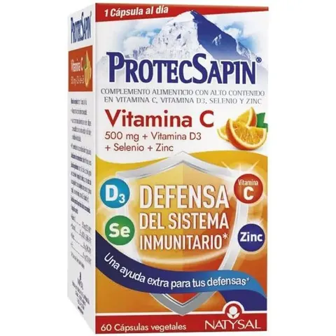 Natysal Protecsapin Vitamina C 500 mg 60 VCaps – imagen 1