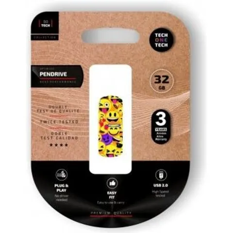 Pendrive 32GB Tech One Tech Emoji Collage USB 2.0 – imagen 1