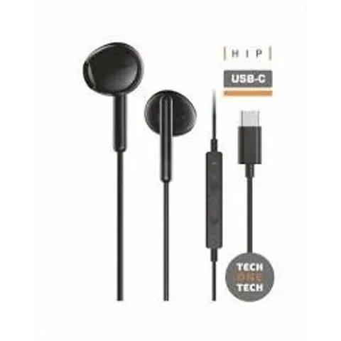 Tech One T Auriculares Intrauditivos Tech One con Micrófono - USB Tipo-C - Negros – imagen 1