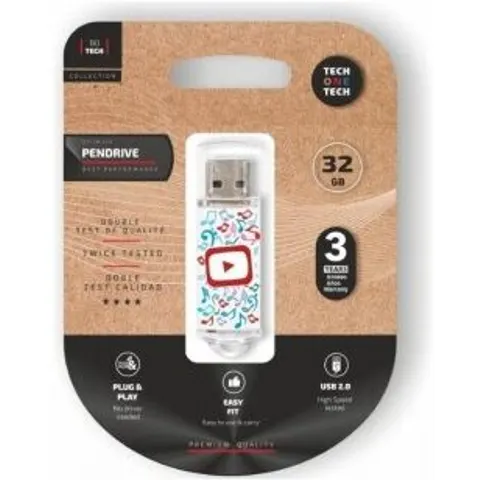 Pendrive 32GB Tech One Tech Video Dream USB 2.0 – imagen 1